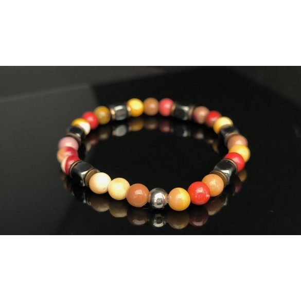 Monolith - Mookait & Hematit férfi ásvány karkötő  - A Belső Energia 