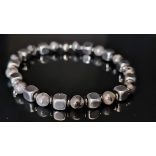 Monolith - Larvikit & Hematit férfi ásvány karkötő  , Az Észak Fénye 