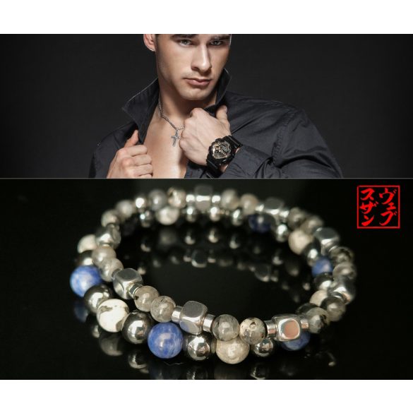 Monolith Nocturne –  férfi ásvány karkötők - Belső Erő és Védelem