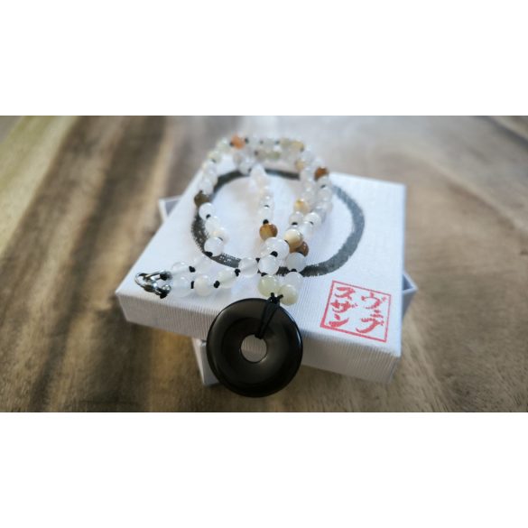 ZEN Boldogság Talizmán Nyaklánc – Obszidián és Pakisztáni Ónix