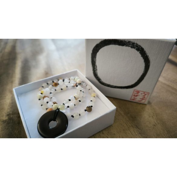 ZEN Boldogság Talizmán Nyaklánc – Obszidián és Pakisztáni Ónix