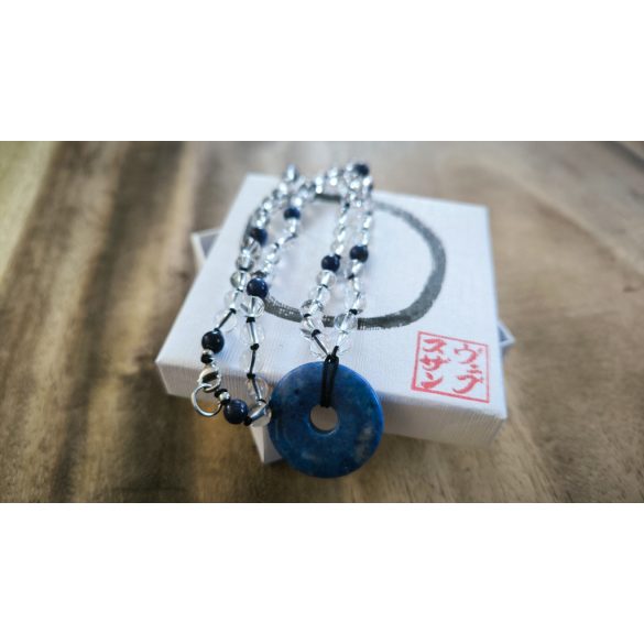 ZEN Boldogság Talizmán Nyaklánc – Lapis Lazuli és Hegyikristály