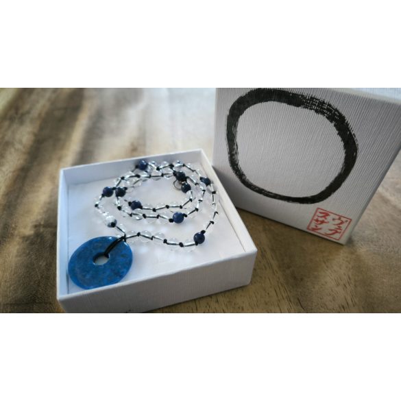 ZEN Boldogság Talizmán Nyaklánc – Lapis Lazuli és Hegyikristály