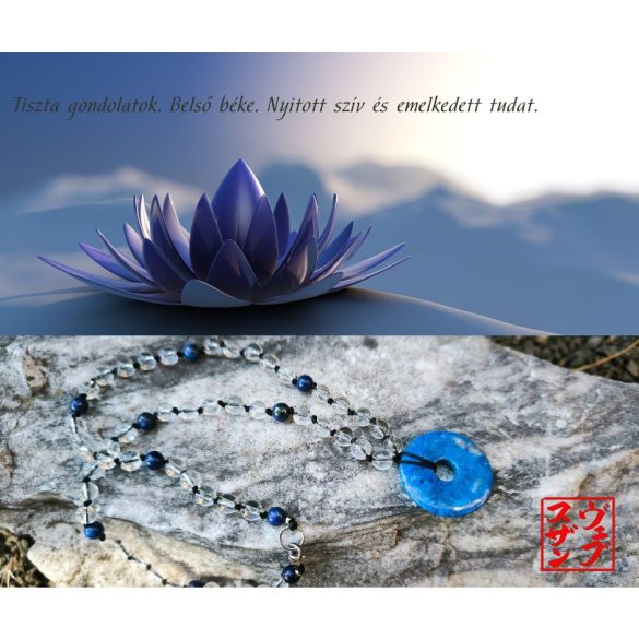 ZEN Boldogság Talizmán Nyaklánc – Lapis Lazuli és Hegyikristály
