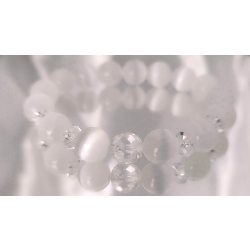 Őrangyal Karkötő – Fehér Szelenit & Hegyikristály