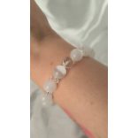 Őrangyal Karkötő – Fehér Szelenit & Hegyikristály