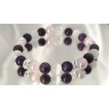 Őrangyal Karkötő – Ametiszt & Angyal Aura Lila Szelenit