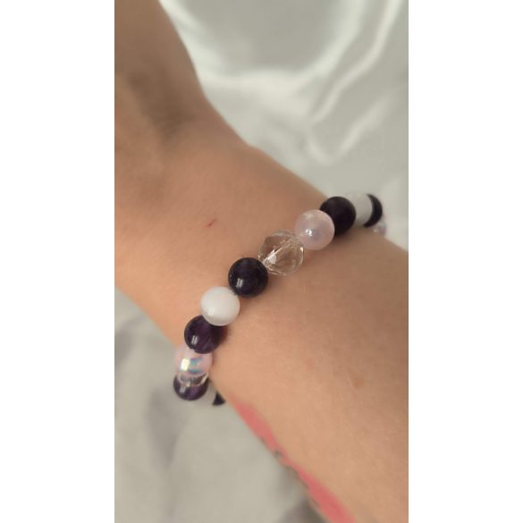 Őrangyal Karkötő – Ametiszt & Angyal Aura Lila Szelenit