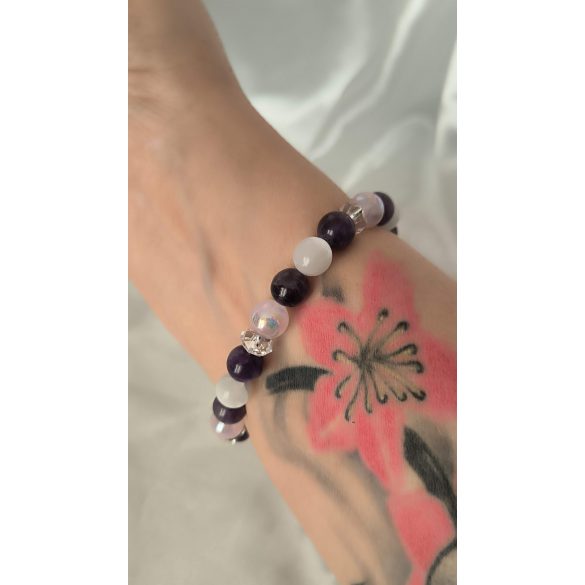 Őrangyal Karkötő – Ametiszt & Angyal Aura Lila Szelenit