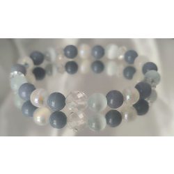 Őrangyal Karkötő – Angelit & Világoskék Szelenit