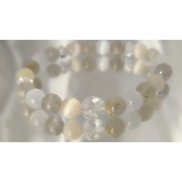 Őrangyal Karkötő – Arany Rutil & Sárga Szelenit & Fehér Szelenit