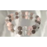 Őrangyal Karkötő – Morganit & Angyal Aura Rózsaszín Szelenit & Fehér Szelenit