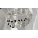 Őrangyal Karkötő – Arany Rutil & Sárga Szelenit & Fehér Szelenit + Kísérő Karkötő – Szerafinit & Cirkon (4 mm)