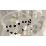 Őrangyal Karkötő – Arany Rutil & Sárga Szelenit & Fehér Szelenit + Kísérő Karkötő – Szerafinit & Cirkon (4 mm)