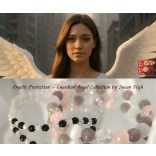 Őrangyal Karkötő – Morganit & Angyal Aura Rózsaszín Szelenit & Fehér Szelenit + Kísérő Karkötő – Szerafinit & Cirkon (4 mm)