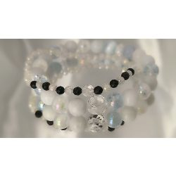   . Őrangyal Karkötő – Cölesztin & Kék Angyal Aura Szelenit & Fehér Angyal Aura Szelenit + Kísérő Karkötő – Szerafinit & Cirkon (4 mm)