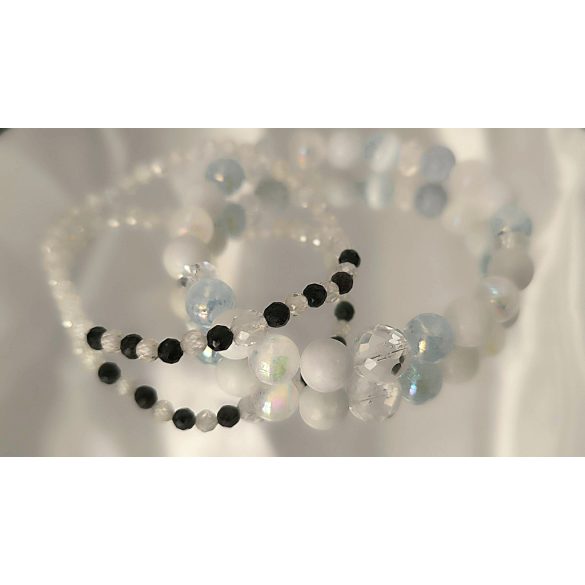 . Őrangyal Karkötő – Cölesztin & Kék Angyal Aura Szelenit & Fehér Angyal Aura Szelenit + Kísérő Karkötő – Szerafinit & Cirkon (4 mm)