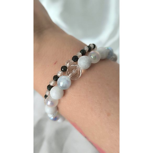 . Őrangyal Karkötő – Cölesztin & Kék Angyal Aura Szelenit & Fehér Angyal Aura Szelenit + Kísérő Karkötő – Szerafinit & Cirkon (4 mm)