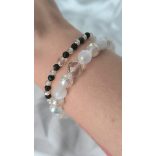 Őrangyal Karkötő – Angyal Aura Kvarc & Fehér Angyal Aura Szelenit & Fehér Szelenit + Kísérő Karkötő – Szerafinit & Cirkon (4 mm)