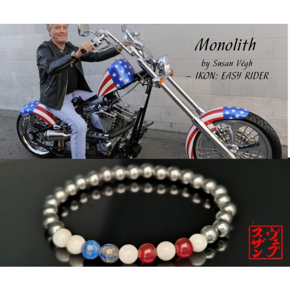 Monolith by Susan Végh – IKON: EASY RIDER, Férfi ásvány karkötő