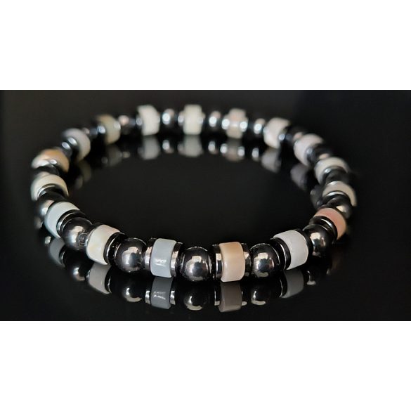 Monolith - Amazonit & Hematit férfi ásvány karkötő - A Tenger Lelke