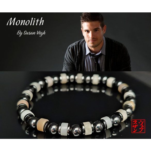 Monolith - Amazonit & Hematit férfi ásvány karkötő - A Tenger Lelke