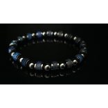 Monolith – (Lápisz & Hematit férfi ásvány karkötő - Az Ég Kékje