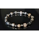 Monolith – Achát kocka & Hematit kocka férfi karkötő - A Struktúra Ereje