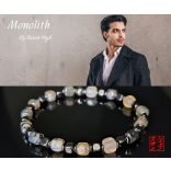Monolith – Achát kocka & Hematit kocka férfi karkötő - A Struktúra Ereje