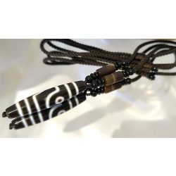 2 Szemű DZI – barna acháttal