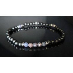   MONOLITH by Susan Végh – “Midnight Sovereign” Férfi prémium ásvány Karkötő