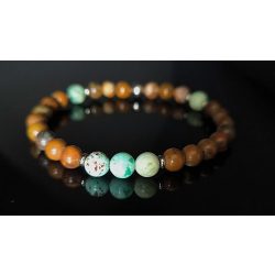   MONOLITH by Susan Végh – “Turquoise Dominion” Férfi prémium ásvány Karkötő 6mm