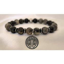   MOONLIGHT MUSE & MONOLITH – Páros férfi prémium ásvány karkötő  by Susan Végh