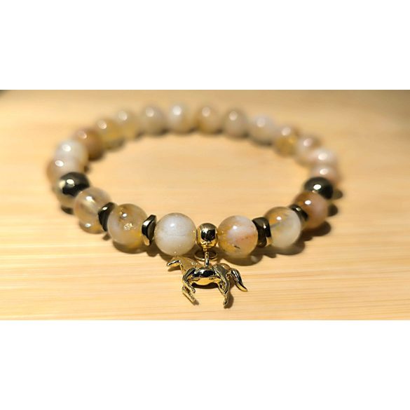 Ló Éve – Szerencse Prémium ásvány Karkötő Citrin & Aranyozott Hematit