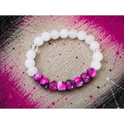 PULSE – CANVAS / PINK Prémium Designer ásvány karkötő