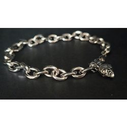 UNBROKEN FORGED Koponya Acél Férfi karkötő